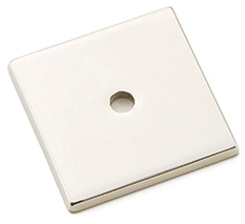 1 1/4 Inch Art Deco Square Back Plate (Polished Nickel Finish)