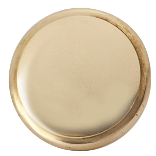 COPPER MOUNTAIN HARDWARE 1 1/4 Inch Brass Flat Top Cabinet Knob (Lacquered Brass Finish)