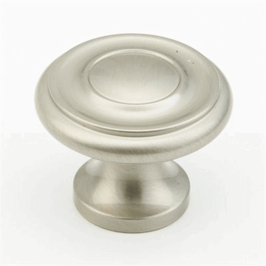 SCHAUB 1 1/4 Inch Colonial Round Knob (Brushed Nickel Finish)