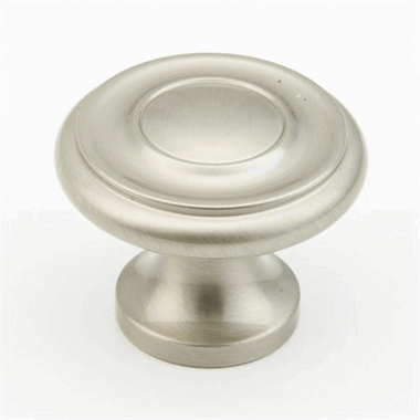 1 1/4 Inch Colonial Round Knob (Brushed Nickel Finish)