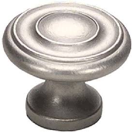 1 1/4 Inch Colonial Round Knob (Distressed Nickel Finish)