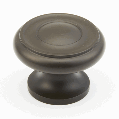 1 1/4 Inch Colonial Round Knob (Oil Rubbed Bronze Finish) SCHAUB