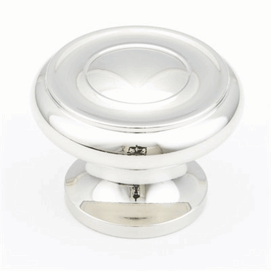 SCHAUB 1 1/4 Inch Colonial Round Knob (Polished Nickel Finish)