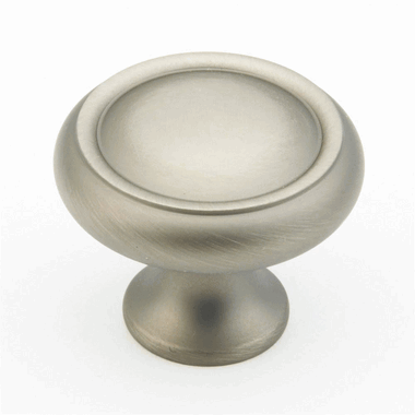 SCHAUB 1 1/4 Inch Country Style Round Knob (Antique Nickel Finish)