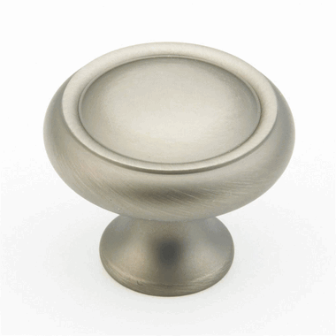 1 1/4 Inch Country Style Round Knob (Antique Nickel Finish)