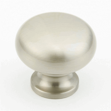 SCHAUB 1 1/4 Inch Country Style Round Knob (Brushed Nickel Finish)