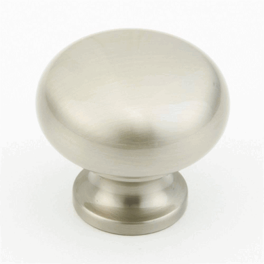1 1/4 Inch Country Style Round Knob (Brushed Nickel Finish)