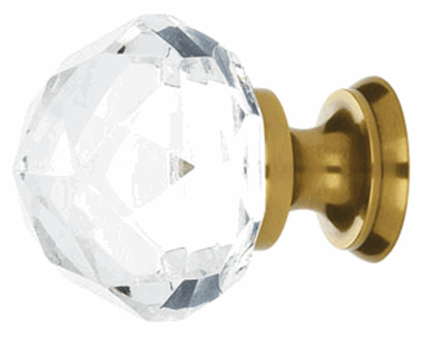 1 Inch Diamond Cabinet Knob (Antique Brass Finish)