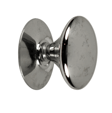 1 1/4 Inch Pure Brass Traditional Round Knob (Polished Chrome Finish)