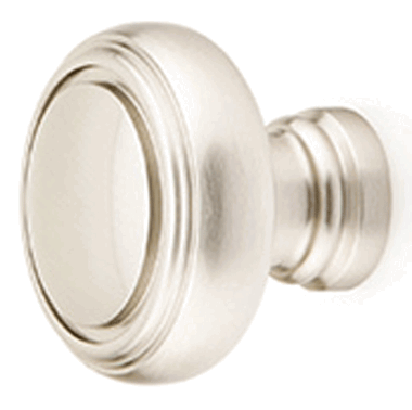 1 1/4 Inch Solid Brass Norwich Cabinet Knob (Brushed Nickel Finish)