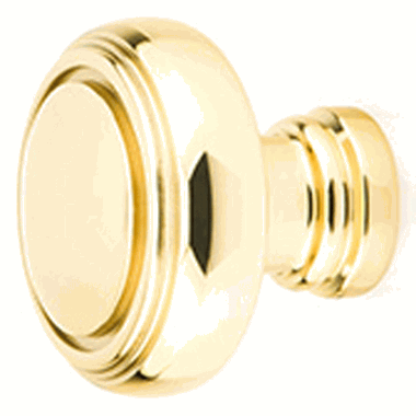 EMTEK 1 1/4 Inch Solid Brass Norwich Cabinet Knob (Polished Brass Finish)