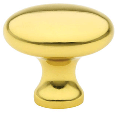 1 1/4 Inch Solid Brass Providence Cabinet Knob (Polished Brass Finish)