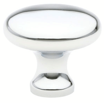 1 1/4 Inch Solid Brass Providence Cabinet Knob (Polished Chrome Finish)