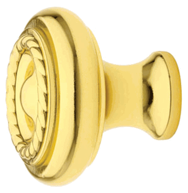 Emtek 1 1/4 Inch Solid Brass Rope Cabinet Knob (Polished Brass Finish)