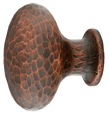 Emtek Arts & Crafts 1 1/4 Inch Solid Brass Round Dimpled Knob (Oil Rubbed Bronze Finish)