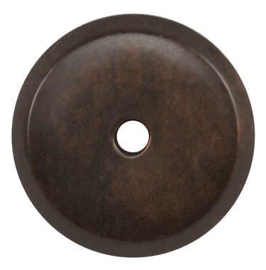1 1/4 Inch Solid Brass Traditional Round Back Plate Oil Rubbed Finish