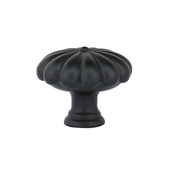 1 1/4 Inch Tuscany Bronze Fluted Round Knob (Flat Black)