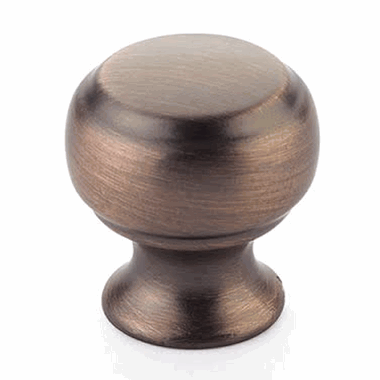 SCHAUB 1 1/8 Inch Cabriole Round Knob (Empire Bronze Finish)