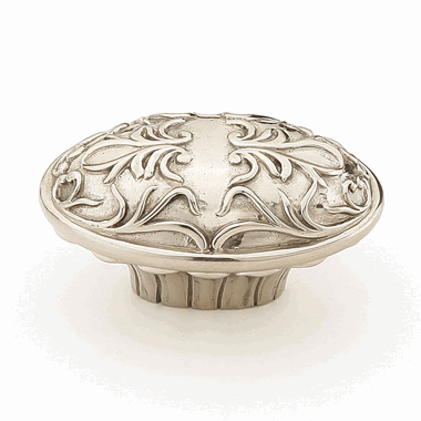 SCHAUB 1 1/8 Inch Cantata Oval Knob (White Bronze Finish)