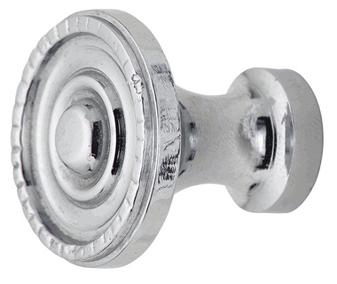 1 1/8 Inch Colonial Rope Cabinet Knob (Polished Chrome Finish)