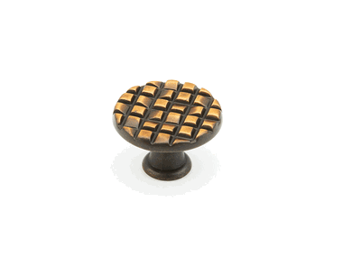 1 1/8 Inch Mosaic Small Round Knob (French Antique Bronze Finish)