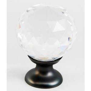 SCHAUB 1 1/8 Inch Stargaze Crystal Round Cabinet Knob (Bronze Finish)