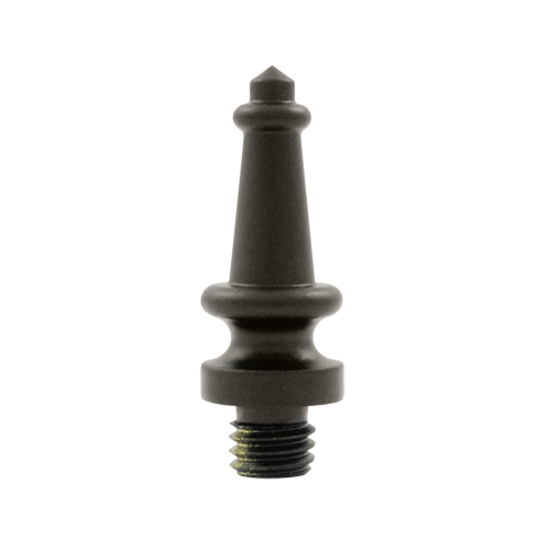 DELTANA 1 3/16 Inch Solid Brass Steeple Tip Door Finial (Oil Rubbed Bronze Finish)