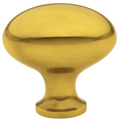 1 3/4 Inch Solid Brass Egg Cabinet Knob (Antique Brass Finish)
