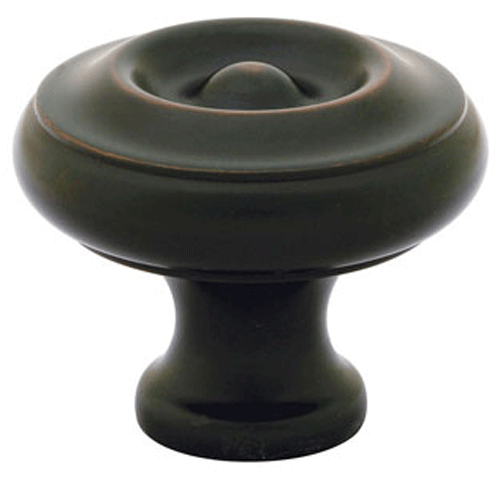 1 3/4 Inch Solid Brass Waverly Cabinet Knob (Oil Rubbed Bronze Finish)