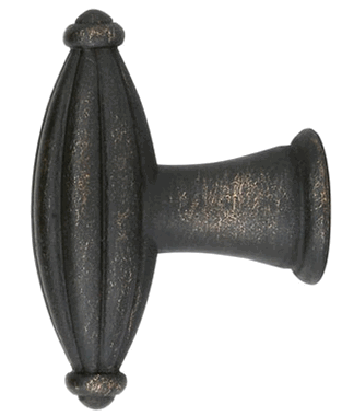 1 3/4 Inch Tuscany Bronze Fluted Finger Knob (Medium Bronze)