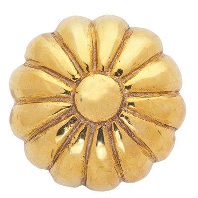 1 3/8 Flower Cabinet Pull (Polished Brass Finish)