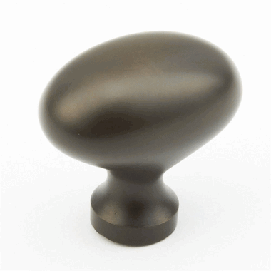 SCHAUB 1 3/8 Inch Country Style Oval Knob (Oil Rubbed Bronze Finish)