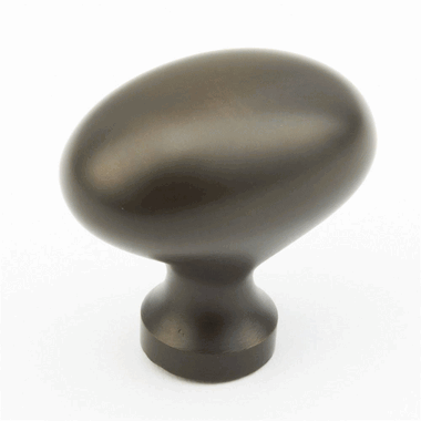 1 3/8 Inch Country Style Oval Knob (Oil Rubbed Bronze Finish)