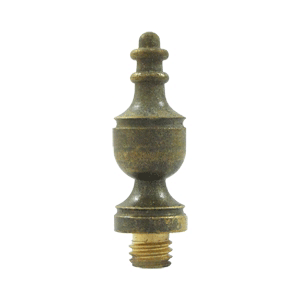 1 3/8 Inch Solid Brass Urn Tip Hinge Finial (Bronze Medium Finish)