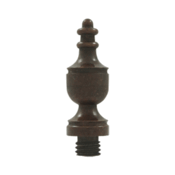 1 3/8 Inch Solid Brass Urn Tip Hinge Finial (Bronze Rust Finish)