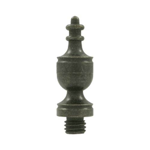 1 3/8 Inch Solid Brass Urn Tip Hinge Finial (White Bronze Medium Finish) DELTANA