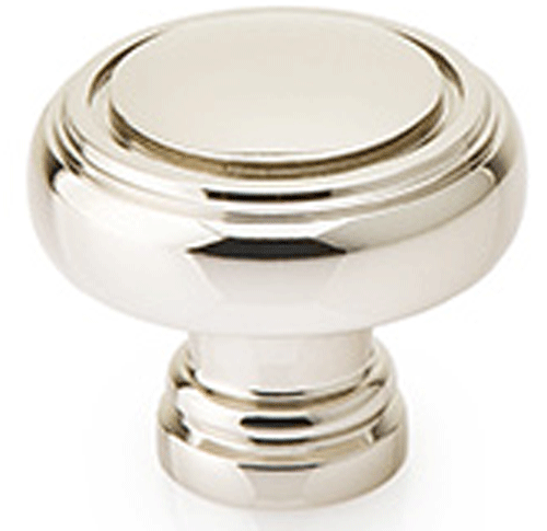 1 5/8 Inch Solid Brass Norwich Cabinet Knob (Polished Nickel Finish)