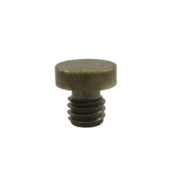 DELTANA 1/8 Inch Solid Brass Button Tip Cabinet Finial (Antique Brass Finish)