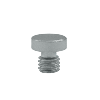 1/8 Inch Solid Brass Button Tip Cabinet Finial (Brushed Chrome Finish)