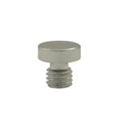 1/8 Inch Solid Brass Button Tip Cabinet Finial (Brushed Nickel Finish)