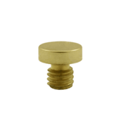 1/8 Inch Solid Brass Button Tip Cabinet Finial (Polished Brass Finish)