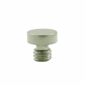 DELTANA 1/8 Inch Solid Brass Button Tip Cabinet Finial Polished Nickel Finish