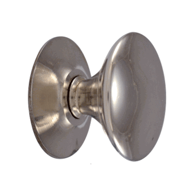 COPPER MOUNTAIN HARDWARE 1 Inch Brass Round Cabinet Knob (Polished Chrome Finish)