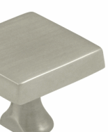 1 Inch Deltana Solid Brass Square Knob (Brushed Nickel Finish)
