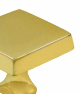 1 Inch Deltana Solid Brass Square Knob (PVD Lifetime Polished Brass)