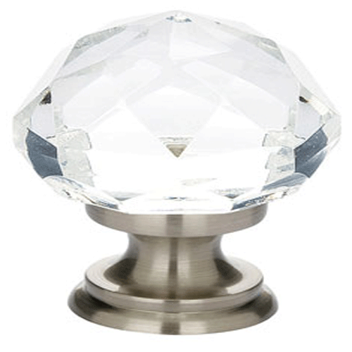 1 Inch Diamond Cabinet Knob (Brushed Nickel Finish)