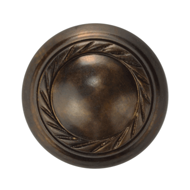 COPPER MOUNTAIN HARDWARE 1 Inch Solid Brass Georgian Roped Round Knob Oil Rubbed Bronze Finish