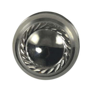 1 Inch Solid Brass Georgian Roped Round Knob (Polished Chrome Finish) COPPER MOUNTAIN HARDWARE