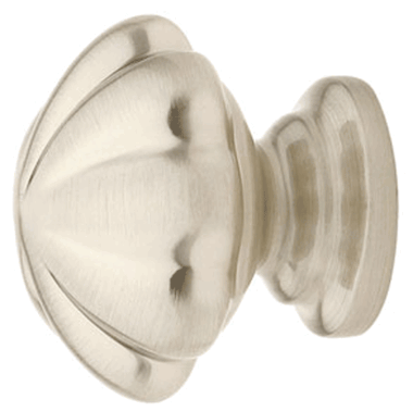 1 Inch Solid Brass Melon Cabinet Knob (Brushed Nickel Finish)