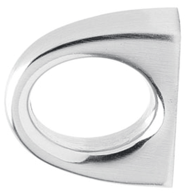 Emtek 1 Inch Solid Brass Ring Knob (Brushed Nickel Finish)